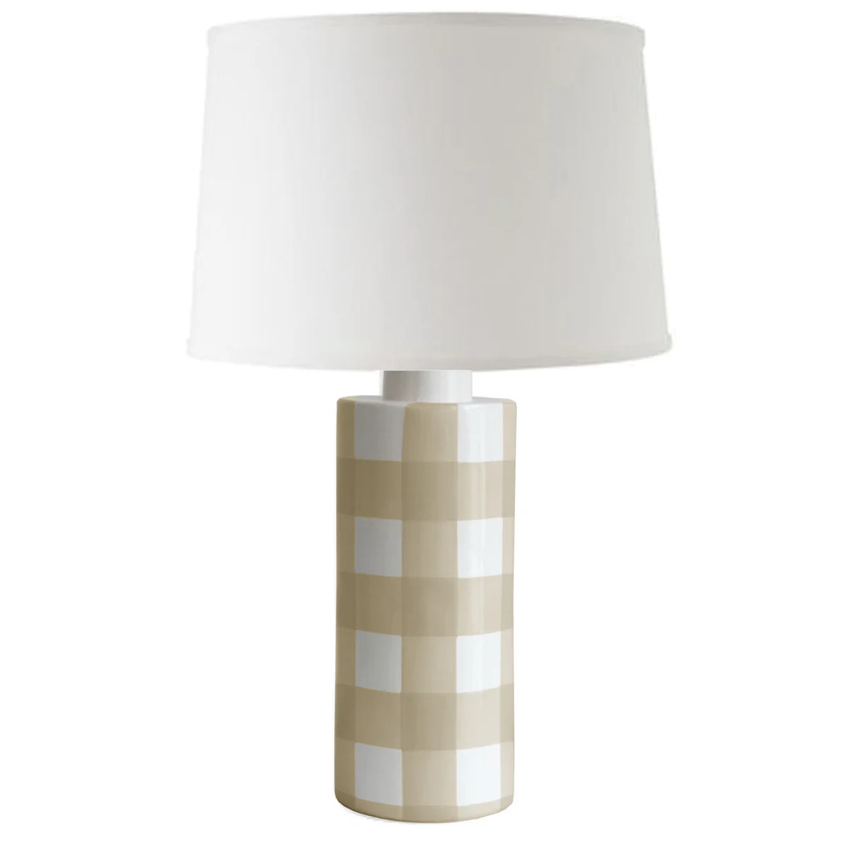Sand Gingham Column Lamp | Ruby Clay Company