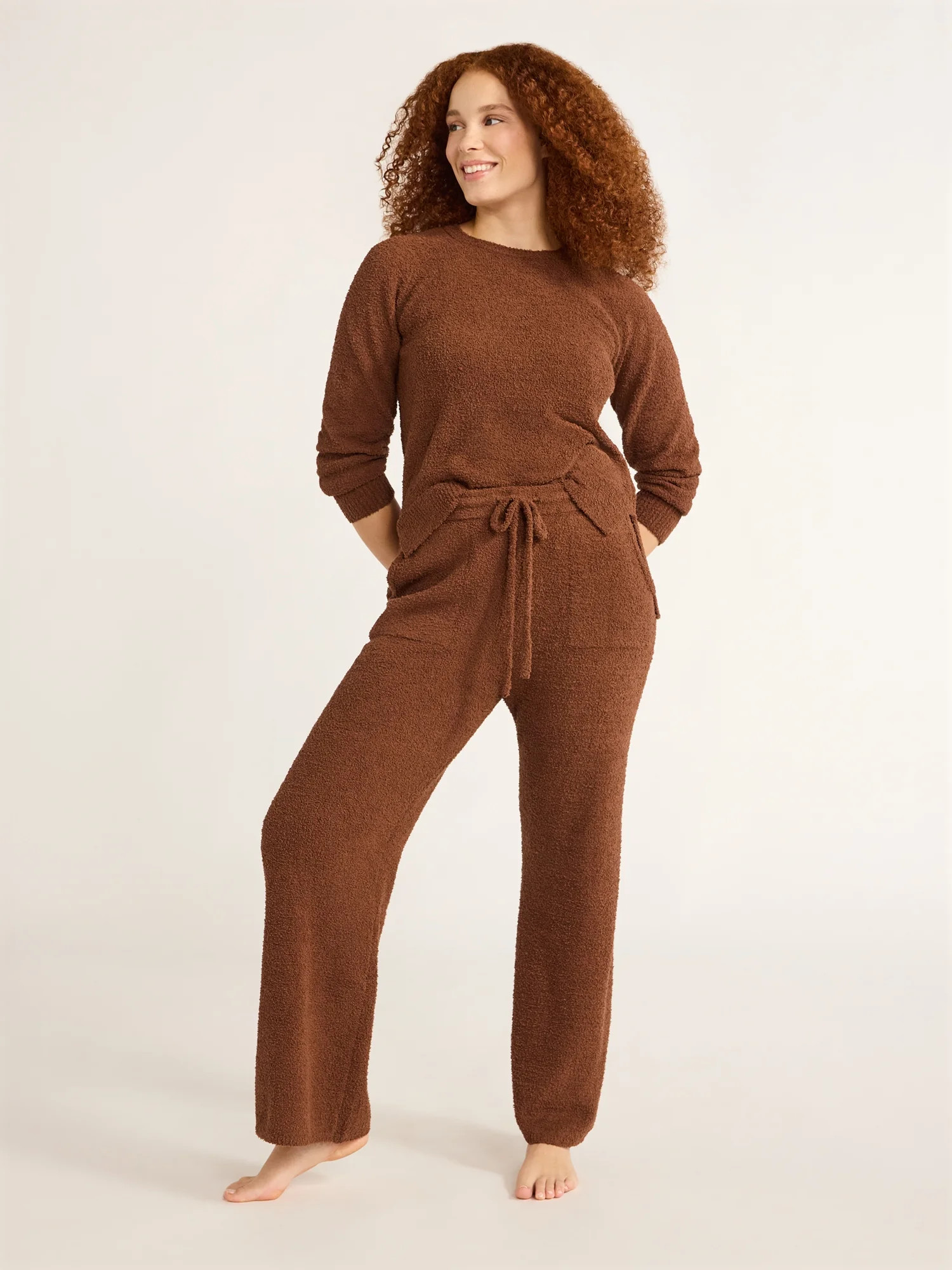 Joyspun Women's Chenille Top and Pants Set, 2-Piece, Sizes XS-3X - Walmart.com | Walmart (US)