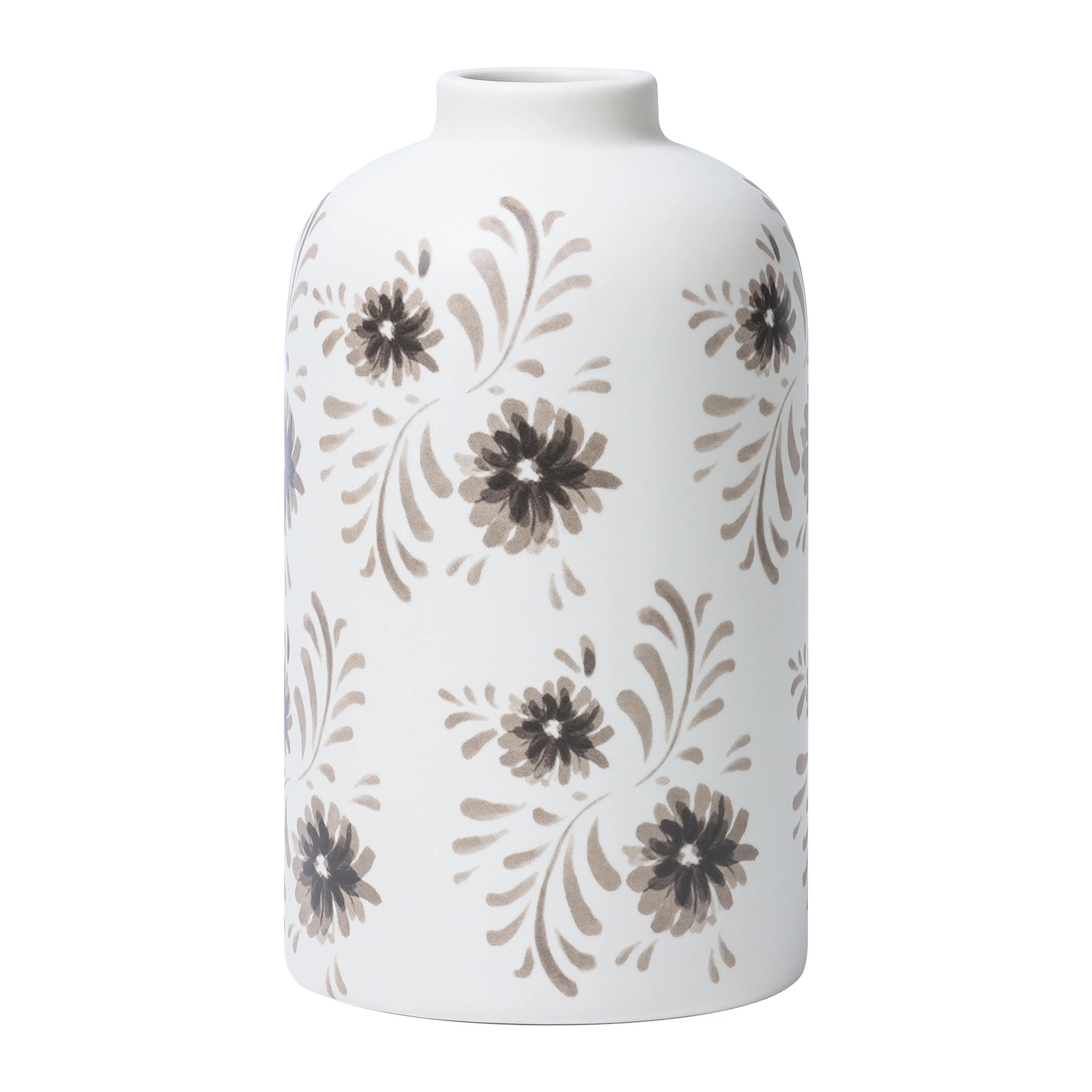 Mainstays By Becky G. & Alejandra Tall 7.6" White Flower Decorative Ceramic Vase | Walmart (US)