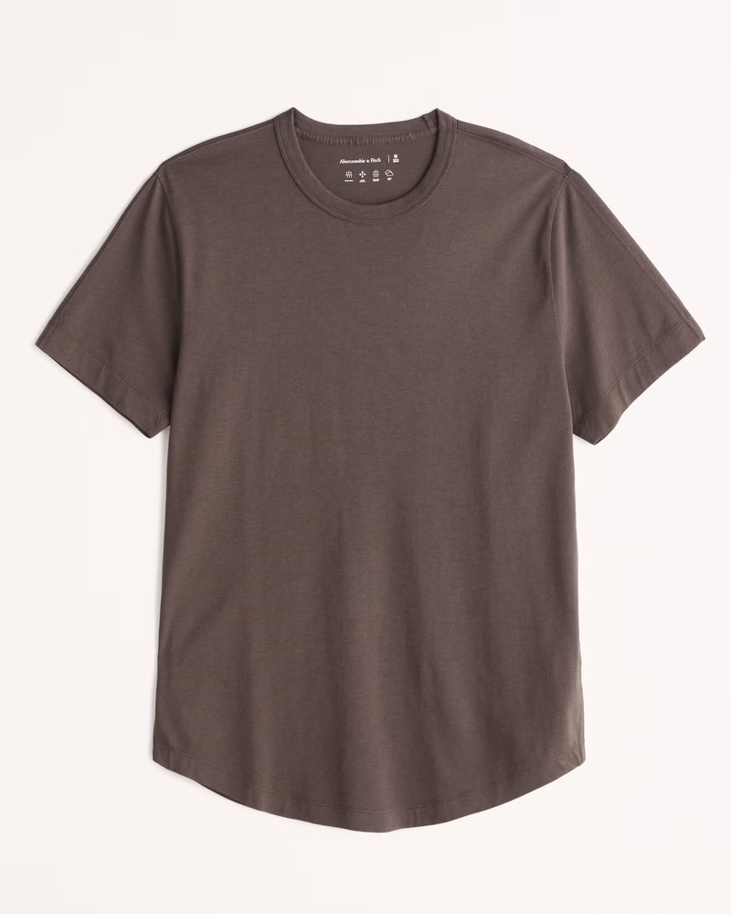 Cotton-Modal Curved Hem Tee | Abercrombie & Fitch (US)