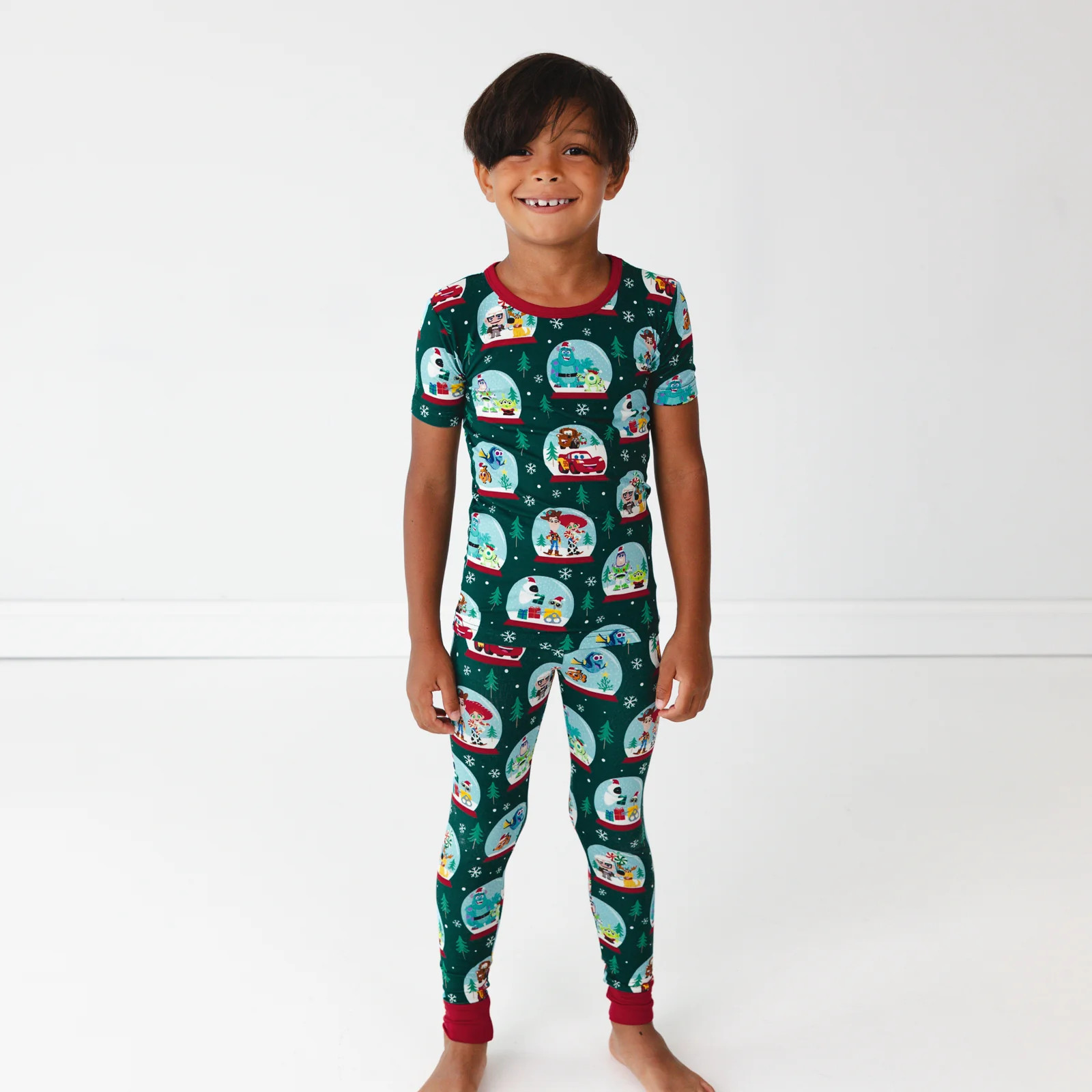Disney A Very Pixar Christmas Two-Piece Short Sleeve Pajama Set | Little Sleepies