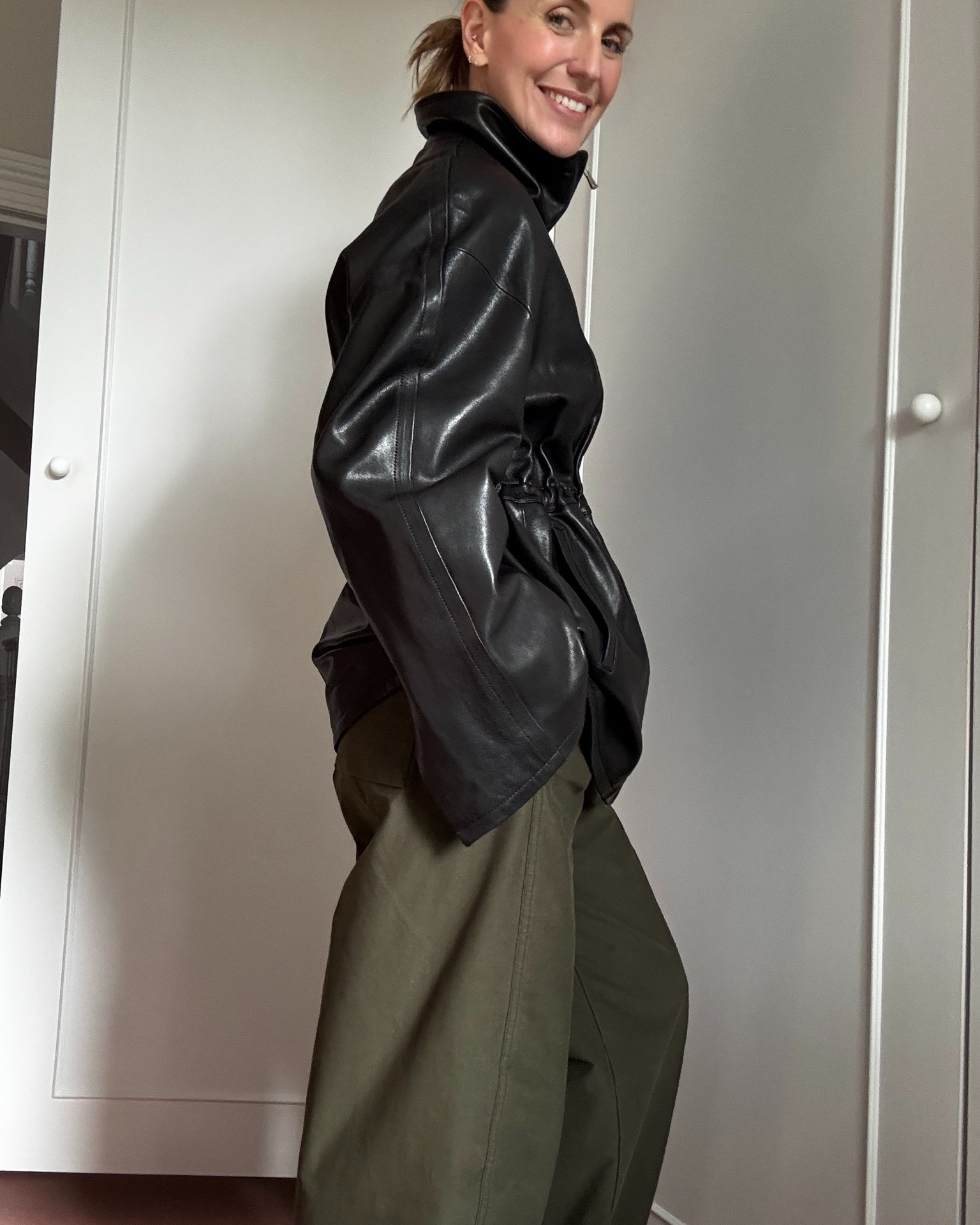 This butter soft leather jacket is divine!! Perfect funnel neck anorak shape that will work equally with jeans, tailored pants over dresses and with a cargo pant as I’ve done here. Not too heavy so it’s the perfect weight for an Australian winter layered with knits under. This would be a luxe piece to own that you can wear for seasons to come.

#LTKautumn #LTKwinter #LTKaustralia