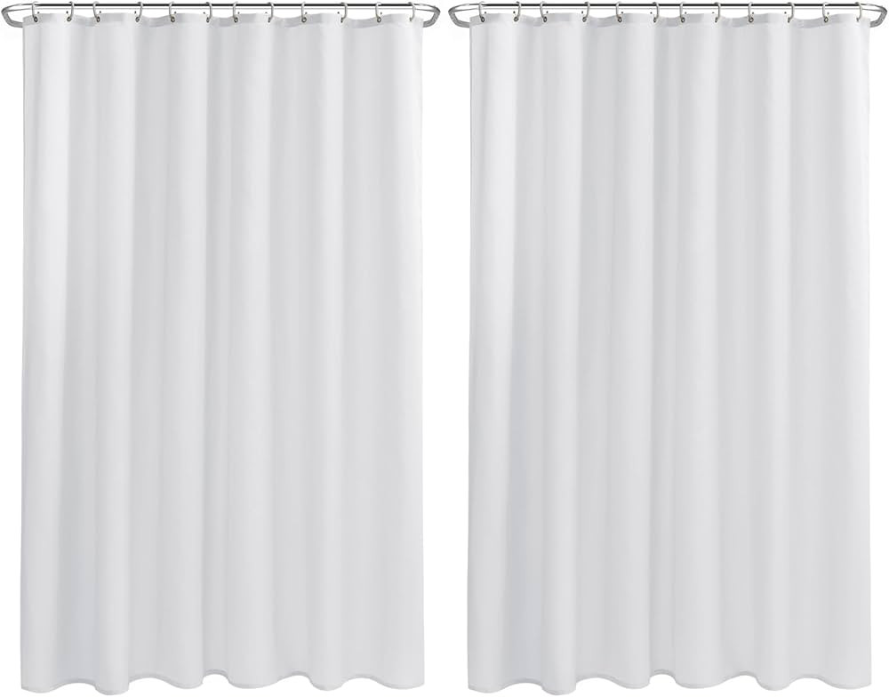 Extra Long Fabric Shower Curtain Liners 2 Pack - W72 x H84 - Water Resistant Cloth Shower Curtain... | Amazon (US)