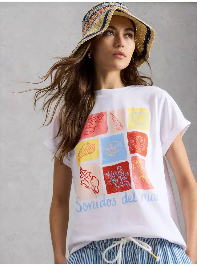 Buy WHITE STUFF Gina Graphic T Shirt 14 | T-shirts | Tu | Tu Clothing
