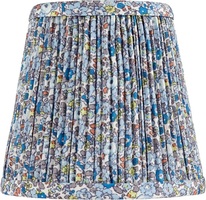 4" Top x 6" Bottom x 5 1/2" High x Print Lamp Shade Replacement Small Mini Blue Empire Round Flor... | Amazon (US)