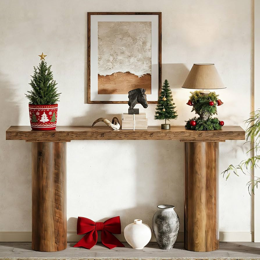 Tribesigns 63" Farmhouse Entryway Console Table, Narrow Long Sofa Table Behind Couch for Living R... | Amazon (US)