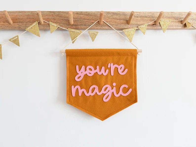 You're Magic mini felt banner Nursery wall decor kids room flag | Etsy (US)