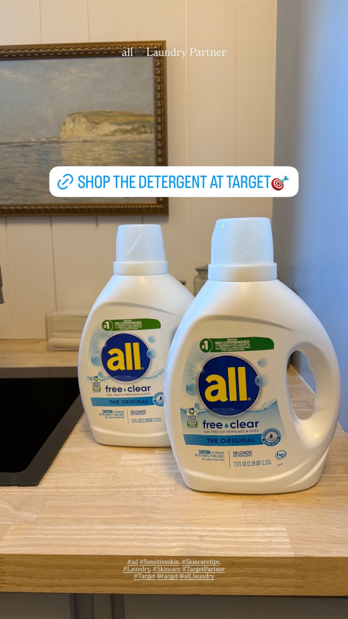 #AD Target laundry day essentials for moms🎯 I grabbed my favorite all® free clear detergent—the #1 laundry detergent brand recommended by Dermatologists, Allergists, and Pediatricians for sensitive skin—and found the cutest Cloud Island baby + toddler outfits while I was there. Everything is linked on my LTK: 
• Target laundry must-haves 
• all® free clear detergent for sensitive skin 
• Cloud Island baby clothes 
• Mom life essentials Shop my Target picks on LTK! 
#Sensitiveskin, #Skincaretips, #Laundry, #Skincare #TargetPartner #Target @Target @all_Laundry 