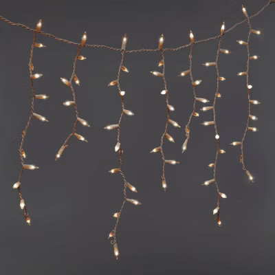 300ct High Density Christmas Icicle Lights Clear with White Wire - Wondershop™: Indoor/Outdoor,... | Target