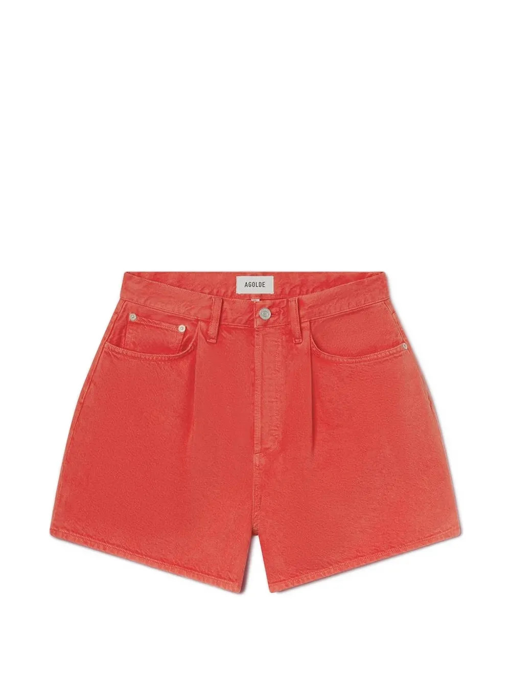 AGOLDE Rhoda Pleated Shorts | Red | FARFETCH | Farfetch Global
