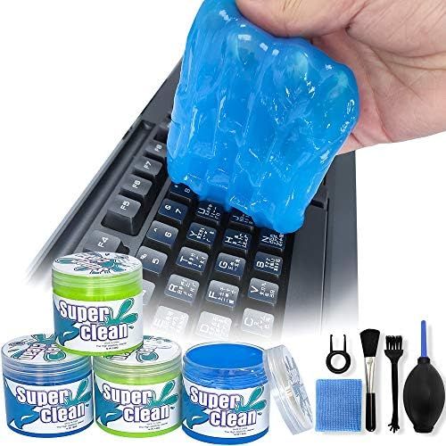 4 Pack Keyboard Cleaner, Dust Cleaning Gel with 5 Keyboard Cleaning Kit, Universal Car Cleaning Gel  | Amazon (US)