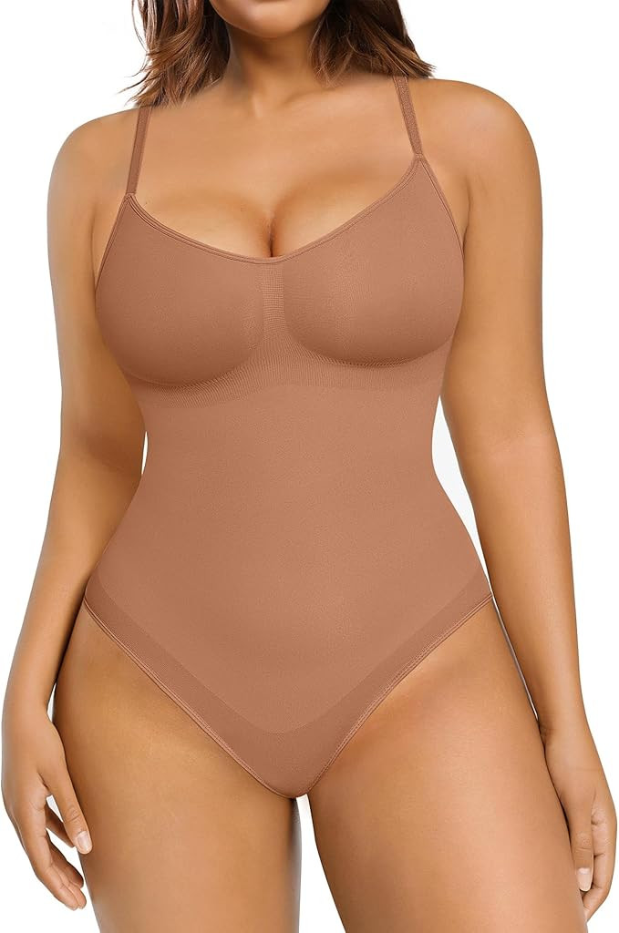 FeelinGirl Shapewear Bodysuit Sculpting Tummy Control Body Shaper for Women Seamless Plus Size Bu... | Amazon (UK)