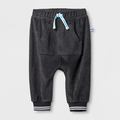 Baby Boys' Kangaroo Pocket Jogger - Cat & Jack™ Charcoal | Target