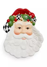 Spode Black and White Check Figural Santa Dish | Belk