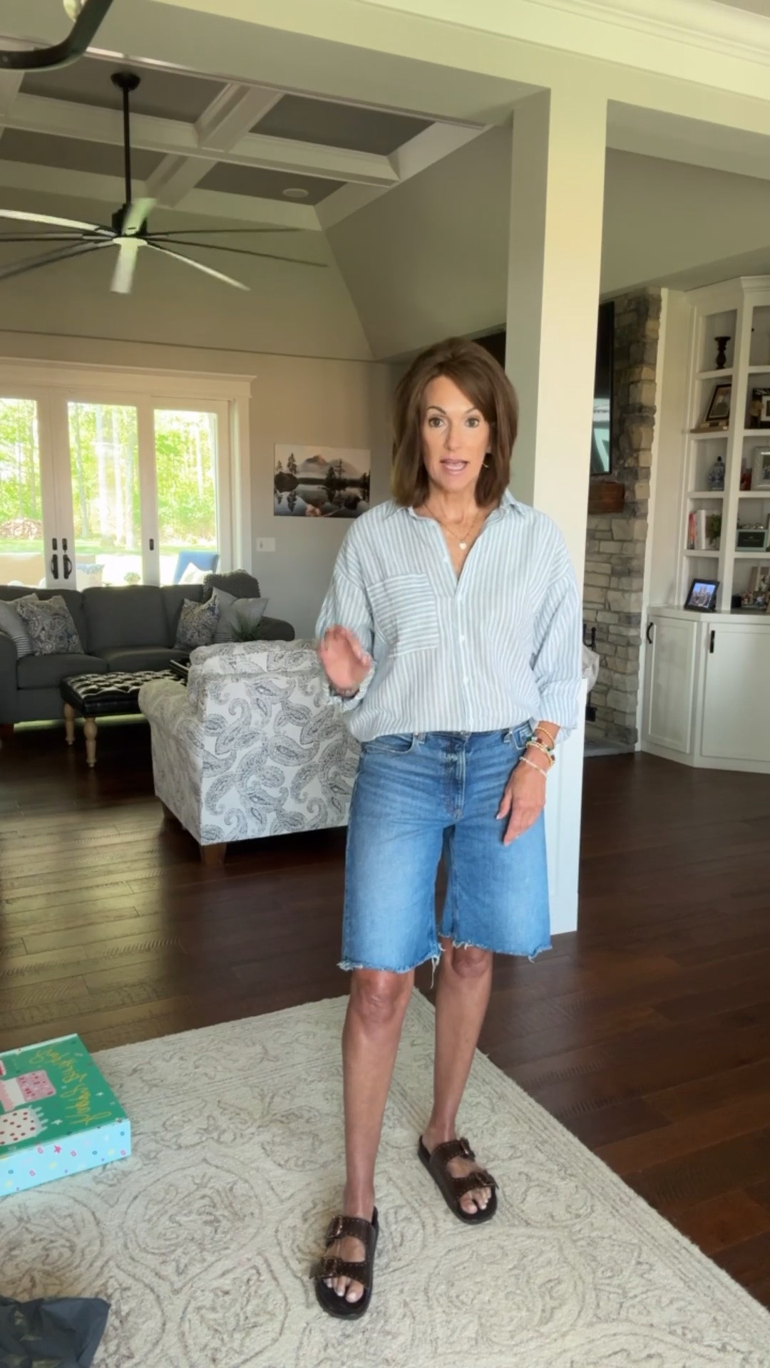 Linen shirt - medium Linked similar Bermuda denim shorts 
Sandal discount : F4_ANNIE 

Linen, trending, outfit inspo, ageless style, spring outfit, spring style, over 60 fashion, denim shorts

#LTKOver40 #LTKSeasonal #LTKootd