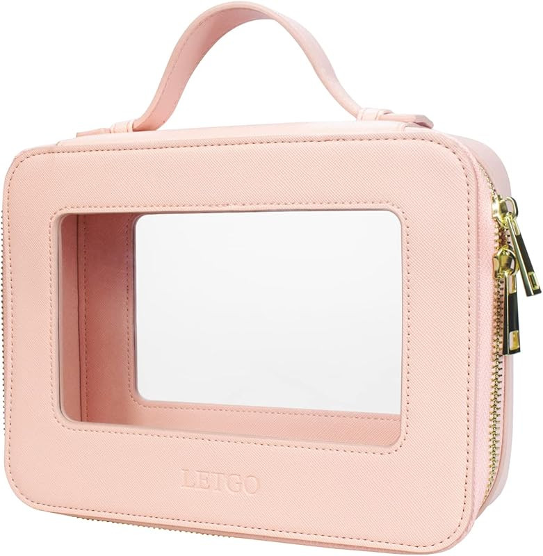 LETGO Clear Makeup Bags, TSA Approved Toiletry Bag with Zipper, Clear Makeup Organizer Fit Carry-... | Amazon (US)