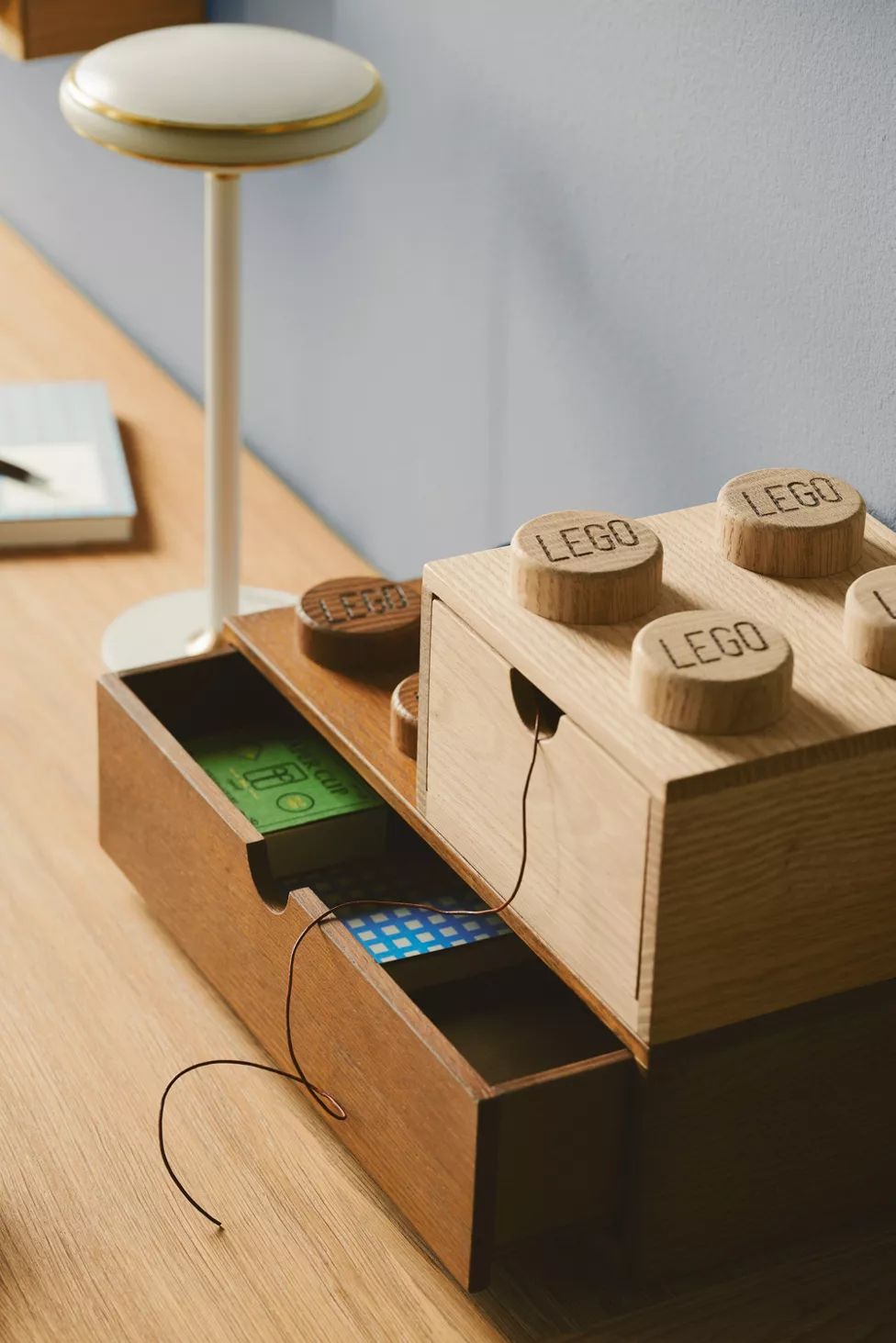 LEGO Stackable Wooden Desk Drawer | Urban Outfitters (US and RoW)