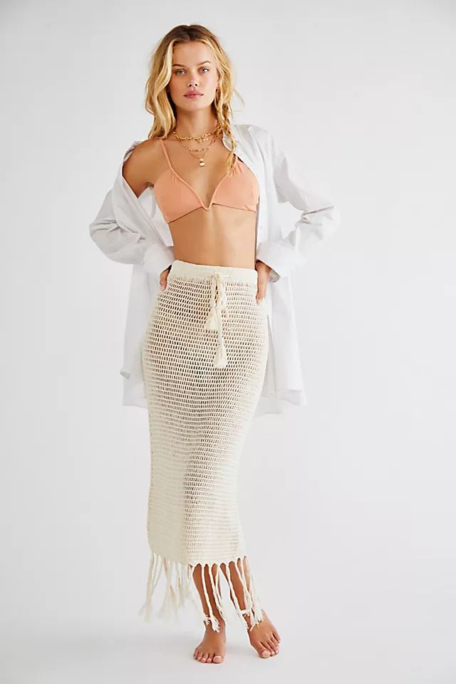 Brooke Tassel Crochet Skirt | Free People (Global - UK&FR Excluded)