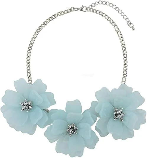 Bocar Statement Flower Necklace Handmade Bib Collar Jewelry Set for Women - Walmart.com | Walmart (US)