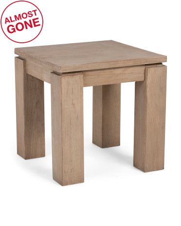 22in Reclaimed Pine Wood Amaya Side Table | TJ Maxx
