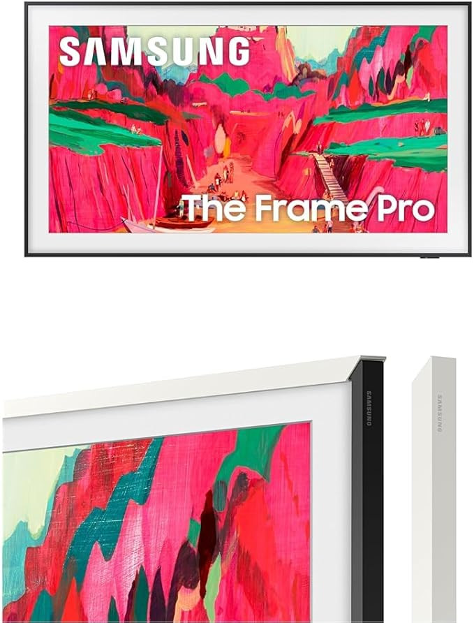 SAMSUNG 75-Inch The Frame Pro LS03FW 4K Neo QLED Mini LED Smart TV (2025 Model) with Modern White... | Amazon (US)