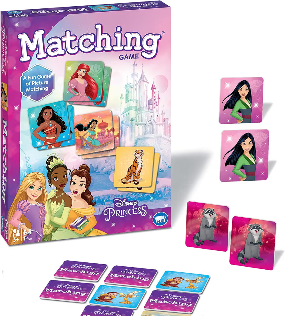 Wonder Forge Disney Princess Matching Game - Fun Memory Game for Kids Ages 3 and Up - Toddler Lea... | Amazon (US)