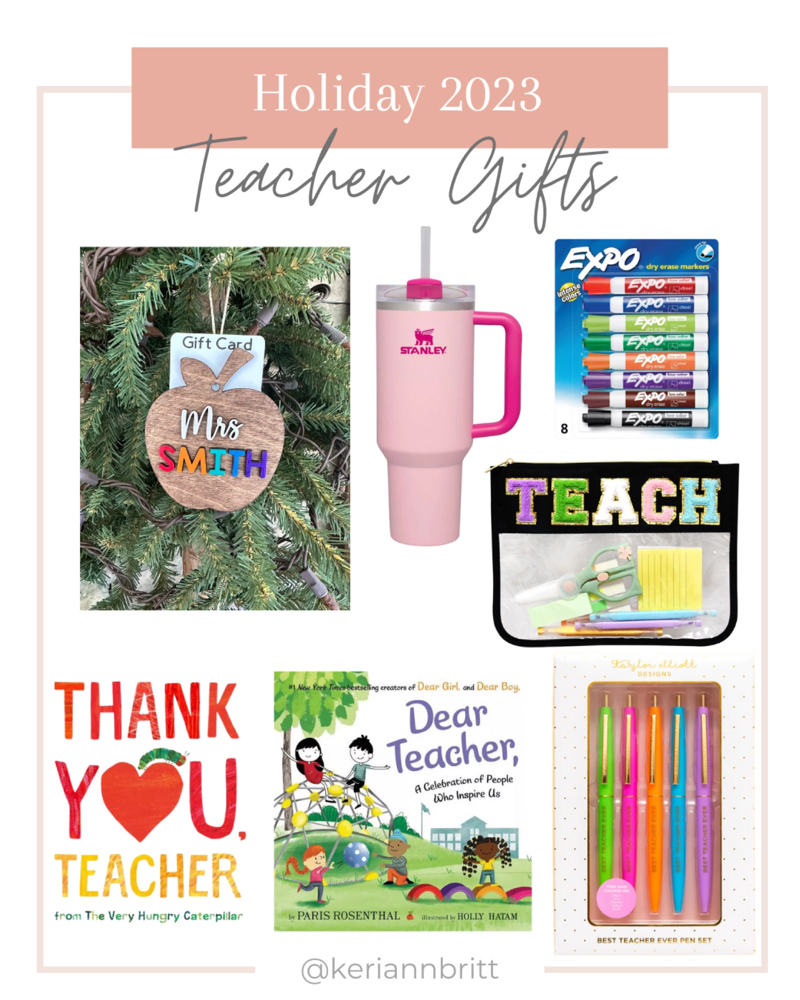 2023 Teacher Holiday Gift Ideas

Holiday gift ideas / Christmas gifts / 2023 gift guide / holiday gifts / gifts for her / gift guide / stocking stuffers / teacher gifts / gift card holder 

#LTKfindsunder50 #LTKCyberWeek #LTKGiftGuide