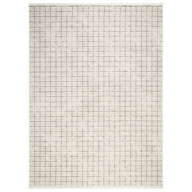 Wanda June Home Squares with Fringe Area Rug, Taupe, 5'2"x7'2" by Miranda Lambert | Walmart (US)