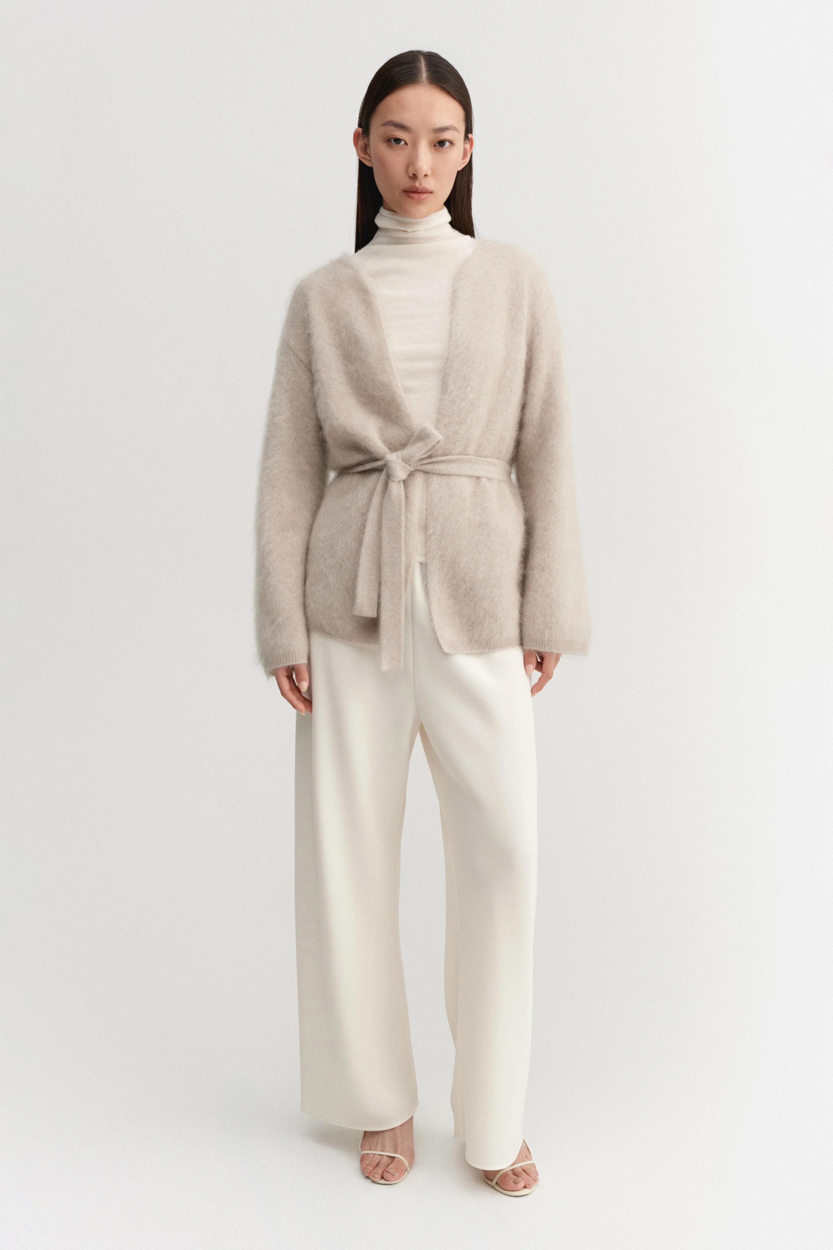 Aria Cardigan, taupe | Almada Label