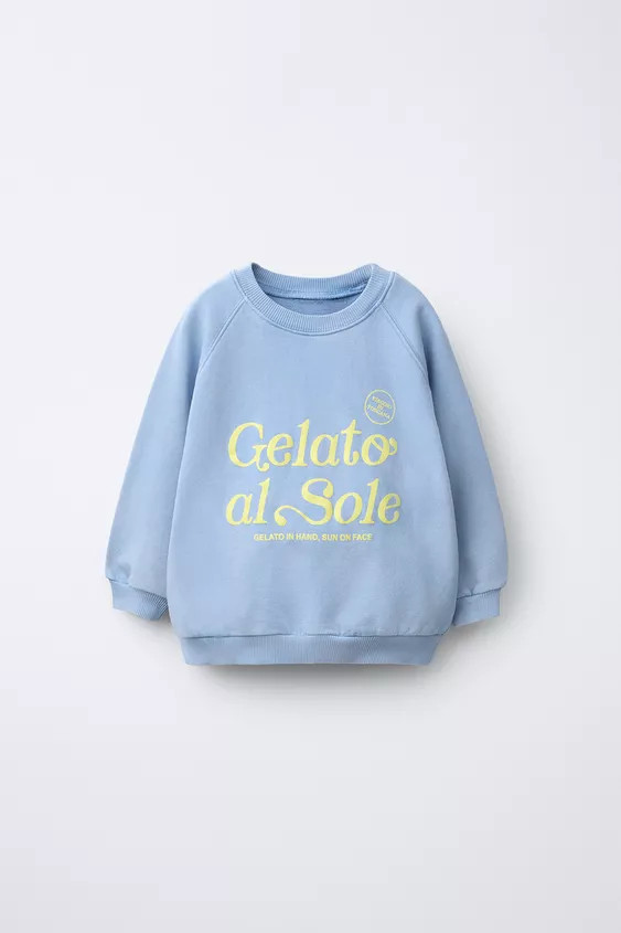 SWEATSHIRT MIT RELIEF-SCHRIFTZUG | Zara DE