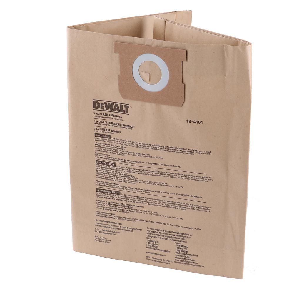 DEWALT 6 Gal. to 10 Gal. Dust Bag Filter Wet/Dry Vac | The Home Depot