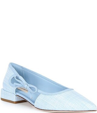 Lila Raffia Bow Flats | Dillard's