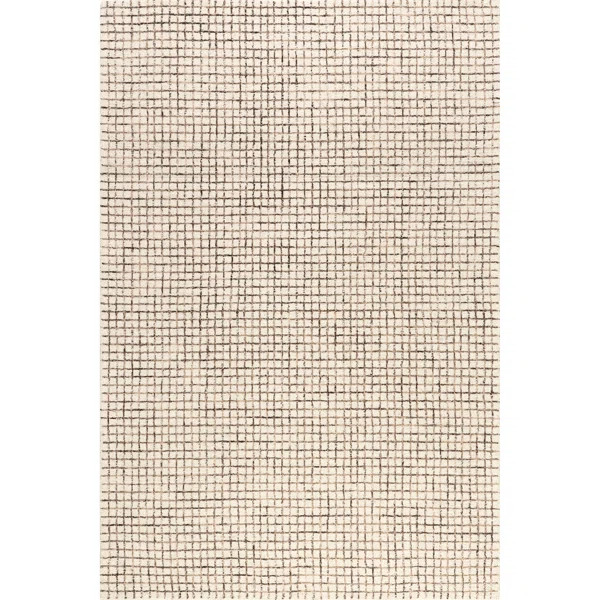 Melrose Checked Wool Area Rug | Wayfair North America