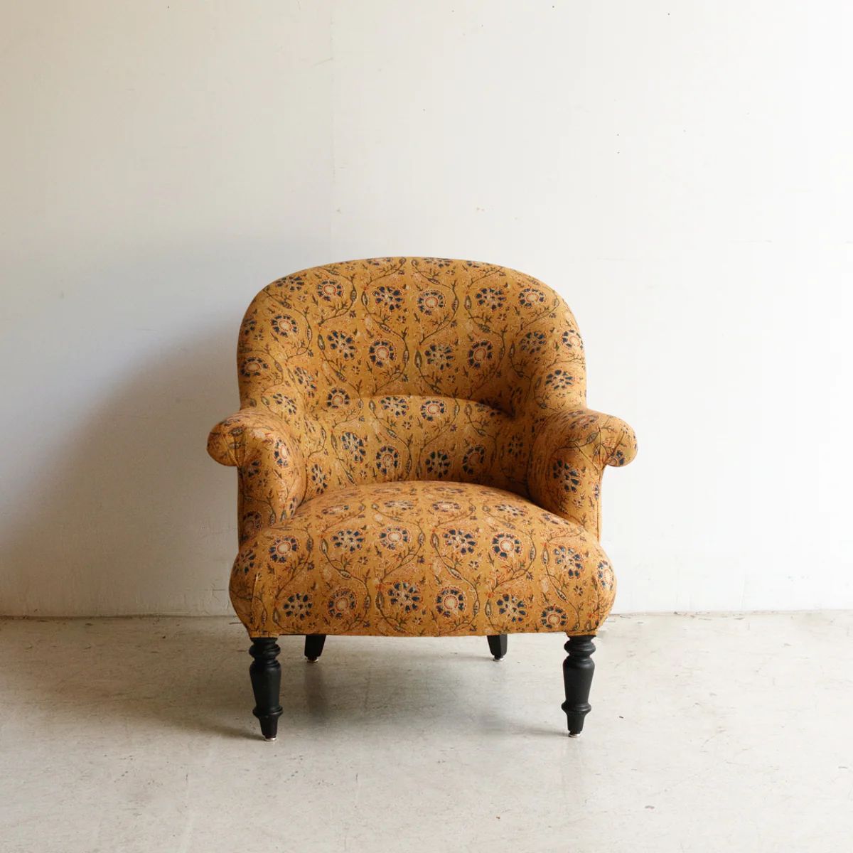 Vintage Block Print Crapaud Chair | Nidra Gold | Elsie Green US