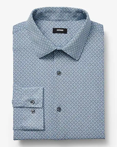 Slim Mini Geo Stretch Modern Tech 1MX Dress Shirt | Express