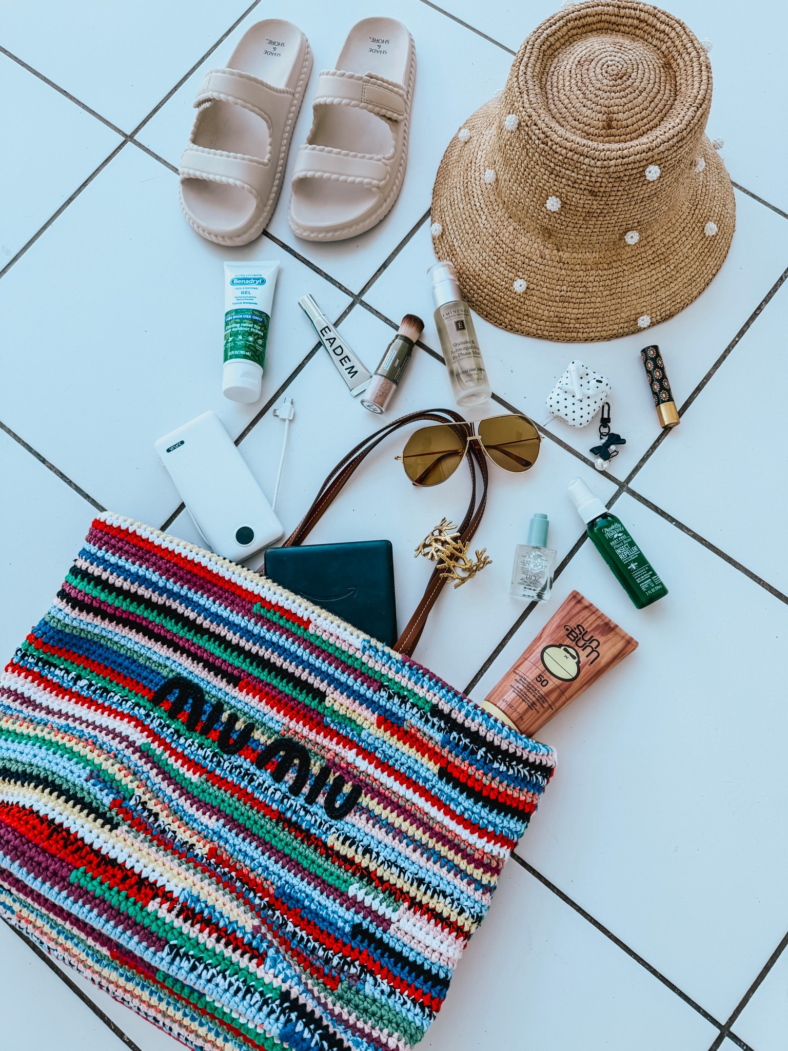Packing for a beach day with essentials like sunscreen and chic accessories

#LTKBeauty #LTKTravel