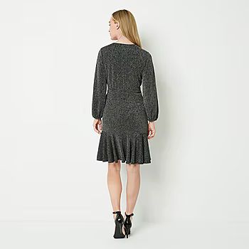 new!52seven Long Sleeve Fit + Flare Dress | JCPenney