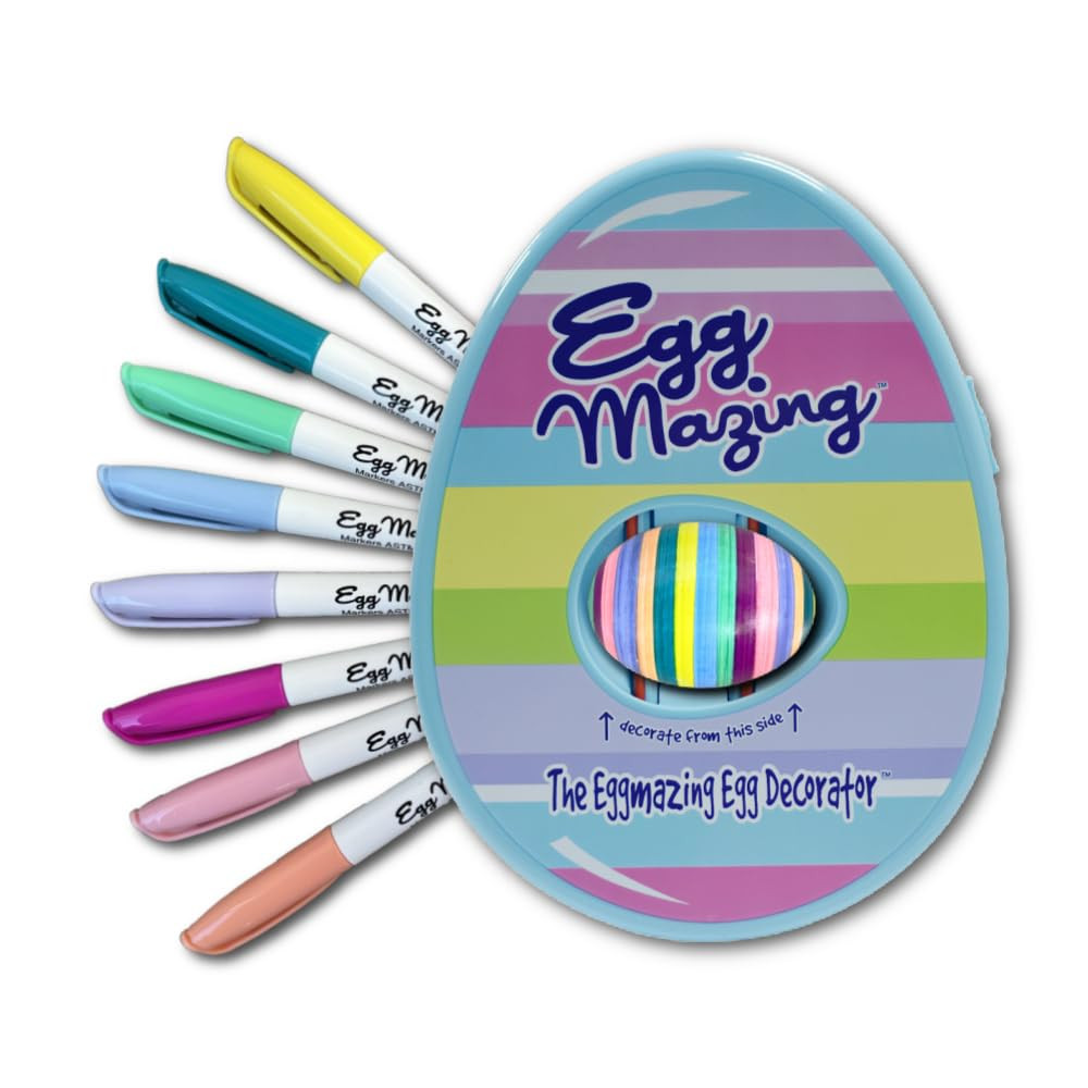 Eggmazing Egg Decorator Kit - Arts and Crafts Set with Egg Decorating Spinner and 8 Colorful Quic... | Amazon (US)