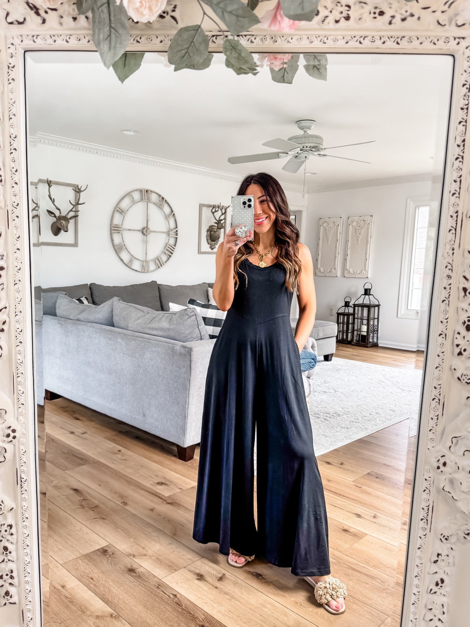 Wearing small jumpsuit. Jumpsuits. #amazonpartner 
#ad
@amazon 
@amazonfashion

#LTKSaleAlert #LTKOver40 #LTKFindsUnder50