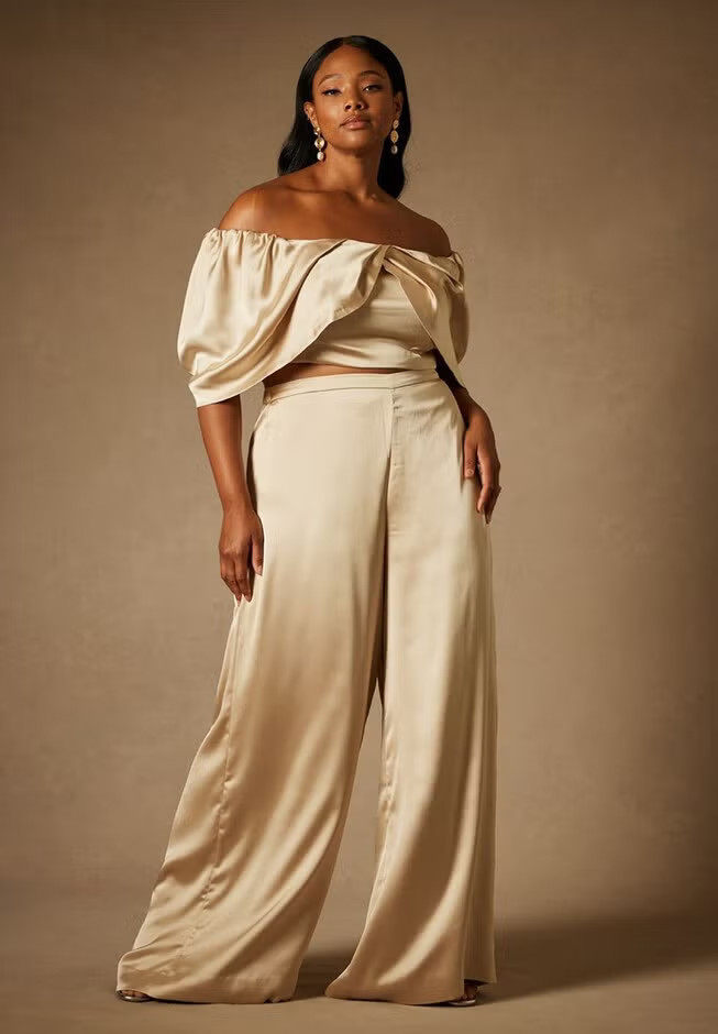 Bridal by ELOQUII Wide Leg Trouser | Eloquii