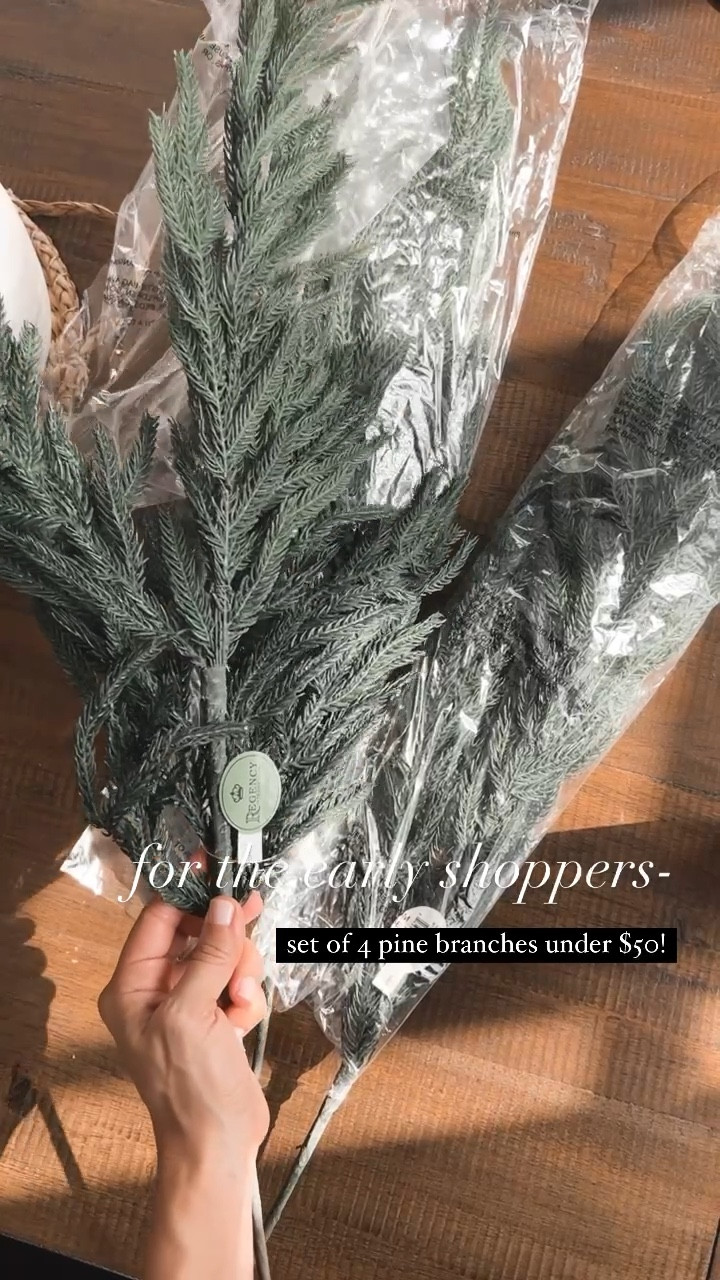 Set of 4 faux pine branches under 50$ - Christmas holiday decor 

#LTKSeasonal #LTKhome #LTKHoliday