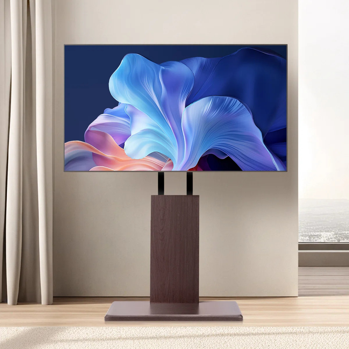 Universal TV Stand, Table Top TV Stand for 32-70 inch Screens, Swivel and Height Adjustable TV Mo... | Wayfair North America