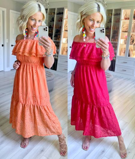 The prettiest eyelet dresses!!! Wearing small in the orange and xs in the red (I prefer XS). Can’t wait to wear this on vacation!!!

#LTKSeasonal #LTKstyletip #LTKunder50