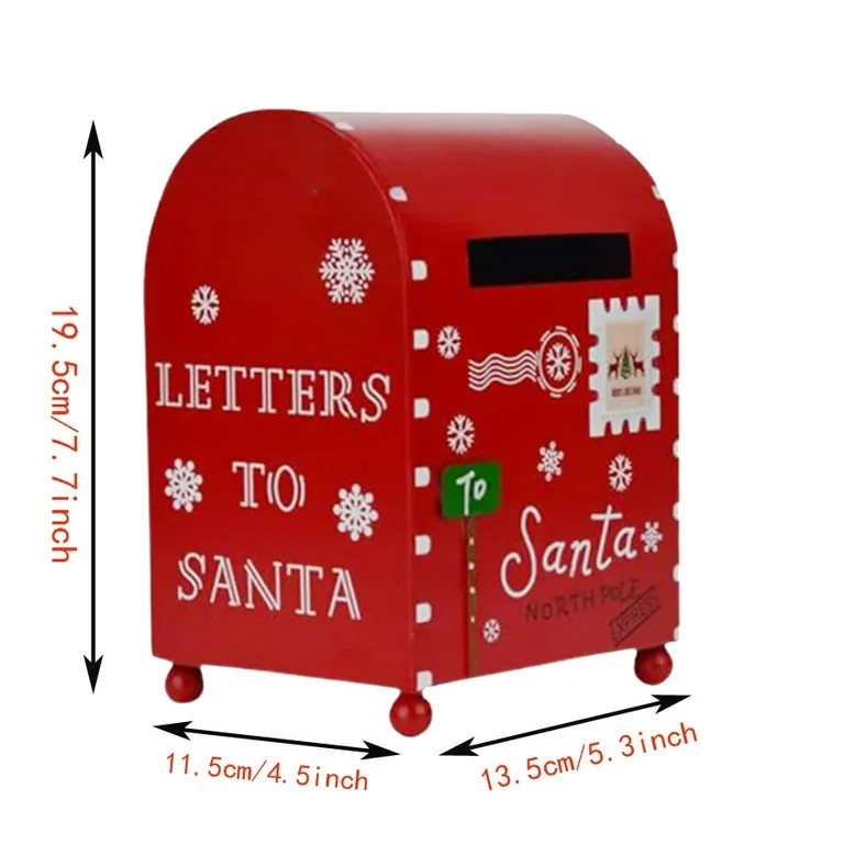 Christmas Santa Mailbox Decoration Letters to Santa Christmas Kids Wish List Red North Pole Mailb... | Walmart (US)
