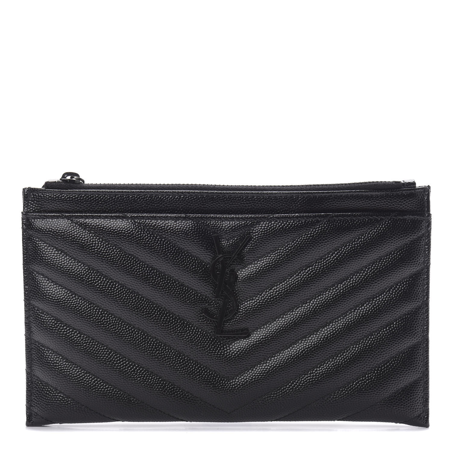 Monogram Grain de Poudre Monogram Zip Bill Pouch Black | Fashionphile