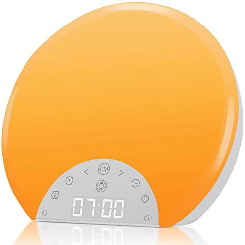 ANTDALIS Sunrise Alarm Clock Wake Up Light for Kids, Adults, Heavy Sleepers with Dual Alarms, Snooze, Sleep Aid with 7 Nature Sounds for Bedrooms with 8 Colors Night Light, FM Radio, Gift Ideas | Amazon (US)