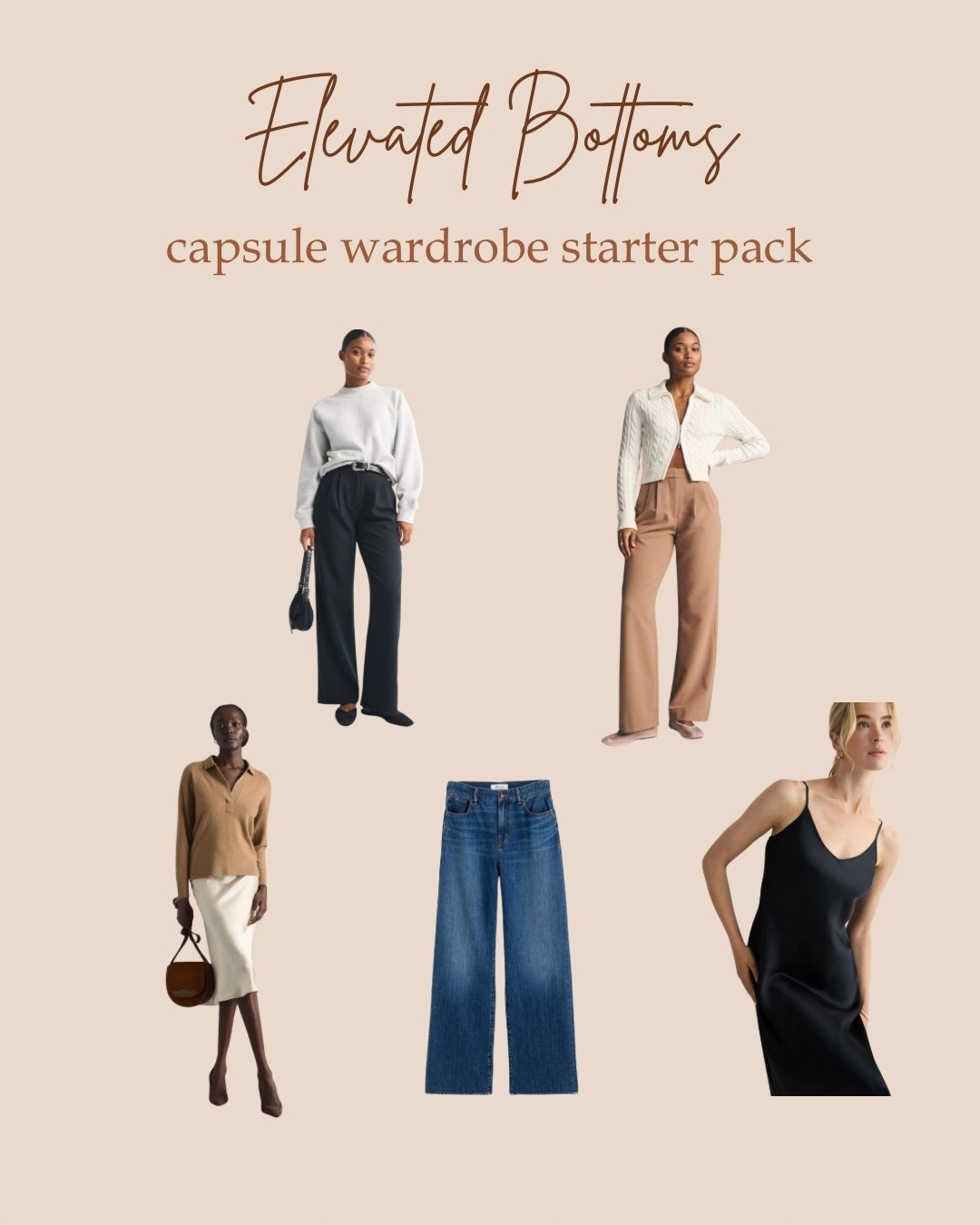 Capsule wardrobe starter pack: Elevated Bottoms 🌟

#LTKOver40 #LTKStyleTip