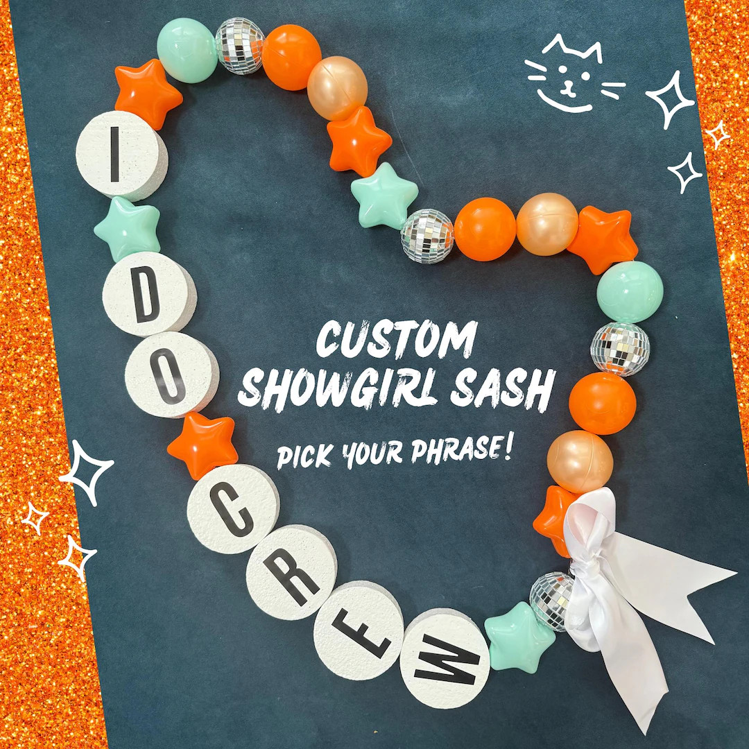 CUSTOM Showgirl Sash • Homecoming Sash • Bridal Shower Sash  • Bachelorette Party Sash • ... | Etsy (US)