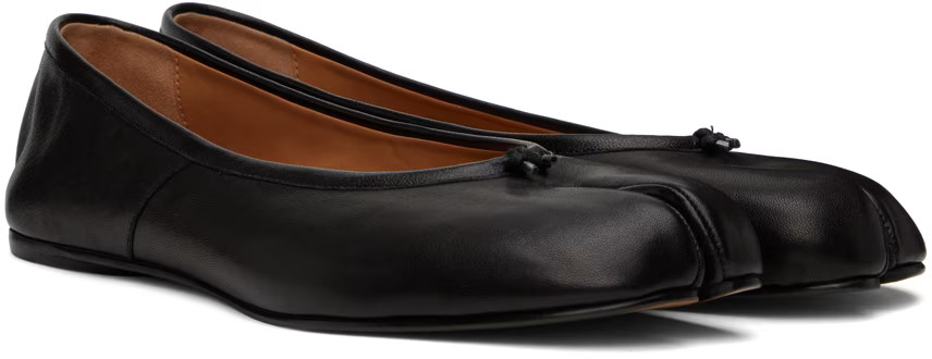 Black Tabi Ballerina Flats | SSENSE
