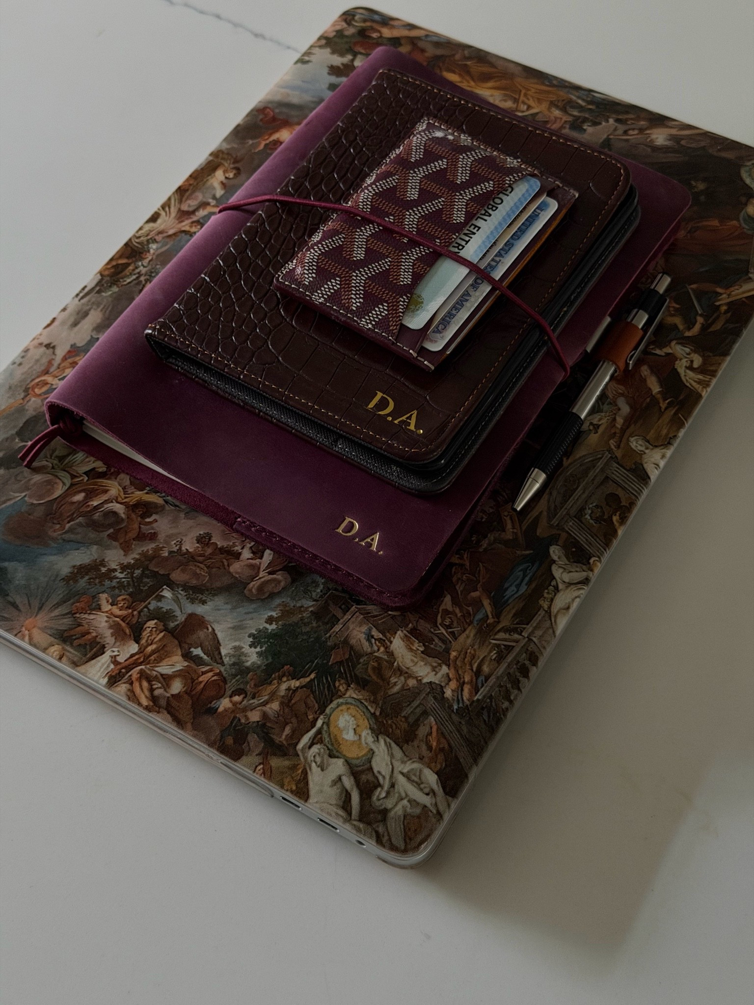 Finally linked to all of these for you! I love that you also love the personalized and whimsical covers and notebooks hehe 🤎🥀🐺🍄‍🟫⚔️

The wallet is Goyard￼and was a gift from my sister 🥹🖤

#LTKWorkwear #LTKSeasonal #LTKselfcare
